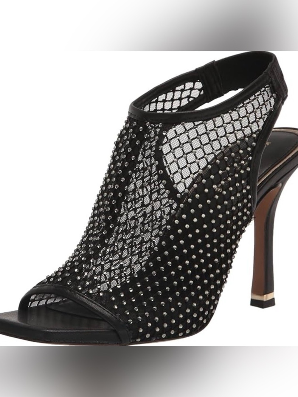 💥3/$50 Kenneth Cole Black Mesh Rhinestone Studded Open-Toe High Heel Sandal